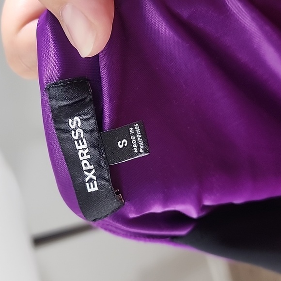 Express Y2K Style purple and black bodycon bandage mini dress size S - Picture 7 of 13